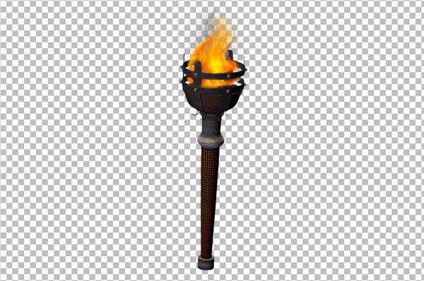 Medieval Torch PNG – Torch with Flame PNG