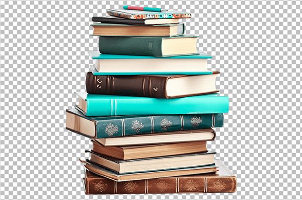 Stacks of Study Books PNG Transparent – Free Download