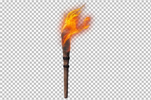 Torch with Flame PNG – Burning Torch PNG