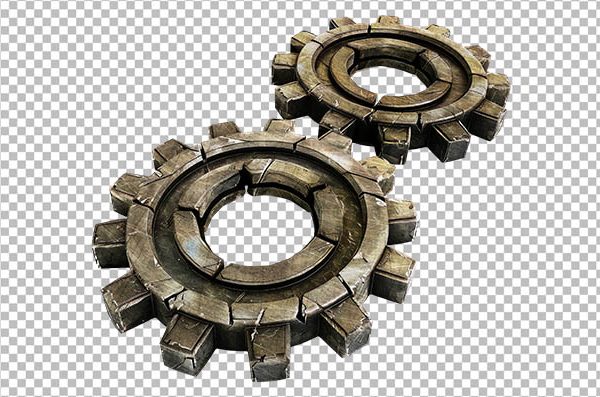 Double Gear PNG – HD Mechanical Gear Pair Transparent Images