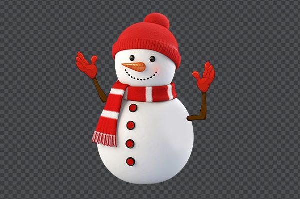 Snowman With Scarf PNG Transparent | Free HD Snowman Clipart