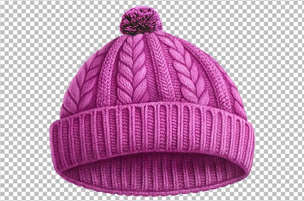 Woolen Pink Winter Hat PNG Transparent | Free Knitted Hat Download