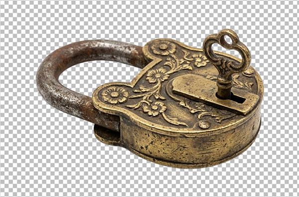 Antique Padlock PNG | Vintage Lock Transparent Background