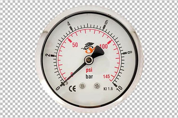 Hydraulic Pressure Gauge PNG – Industrial Measuring Gauge Transparent
