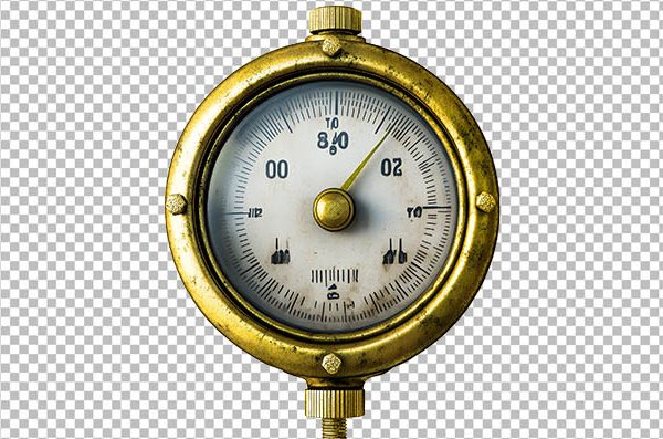 Pressure Gauge PNG – Industrial Measuring Gauge Transparent Background