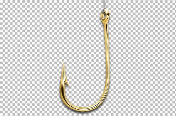 Fishing Hook PNG – Transparent Fish Hook Image for Design