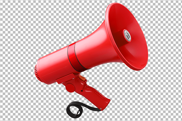 Handheld Megaphone PNG | Portable Loudspeaker with Transparent Background