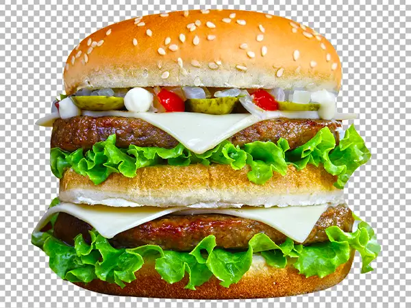 Fast Food Burger PNG Transparent Background Free Download