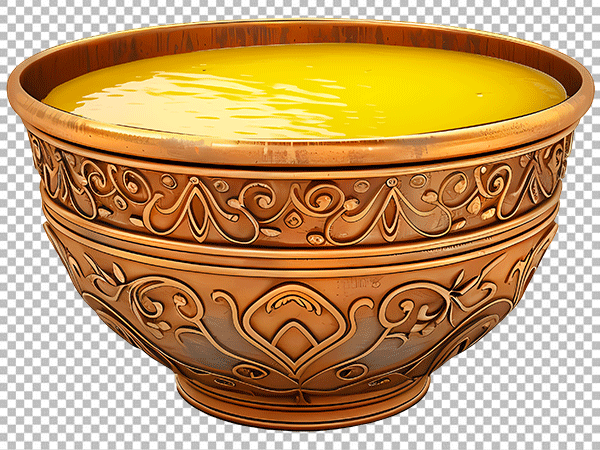 Ghee Bowl PNG Transparent Background – Free HD Download