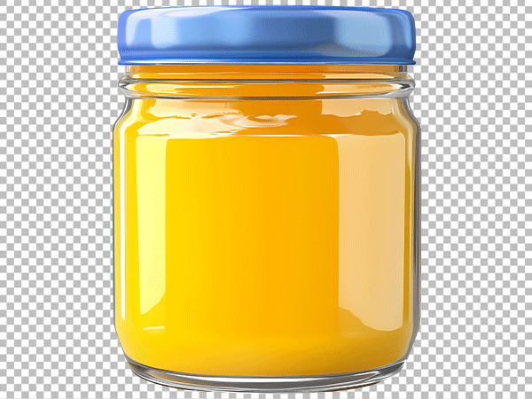 Melted Ghee Jar PNG Transparent Background HD