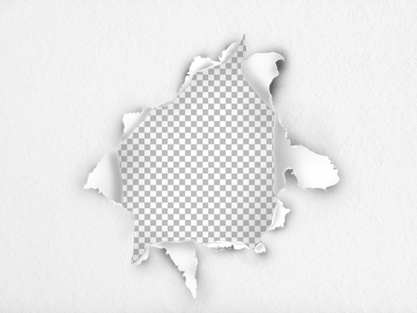 Middle Torn Paper PNG Transparent - Ripped Paper Edge Overlay