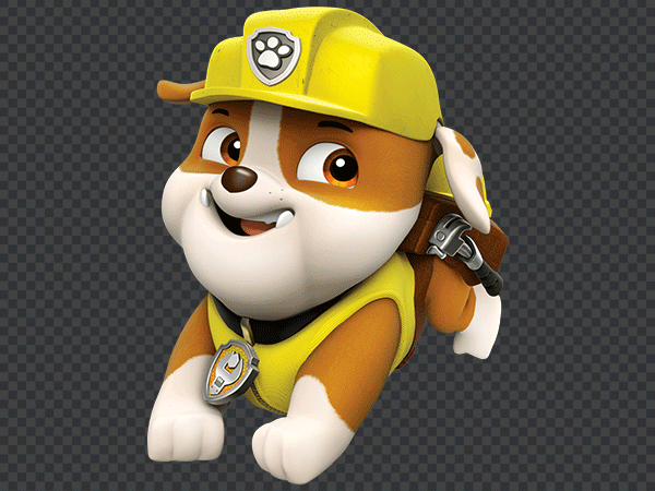 Rubble Construction Dog PNG Transparent Background