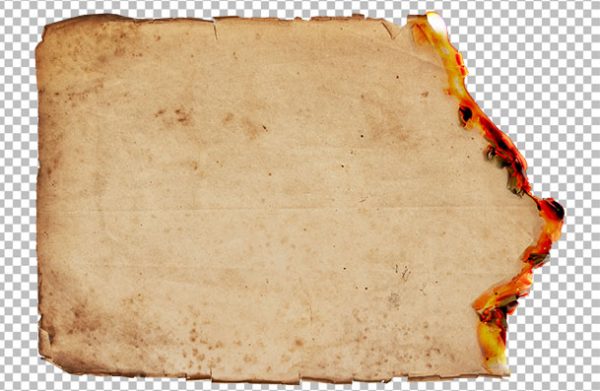 Antique Burned Paper Texture PNG – Vintage Burnt Edge Background