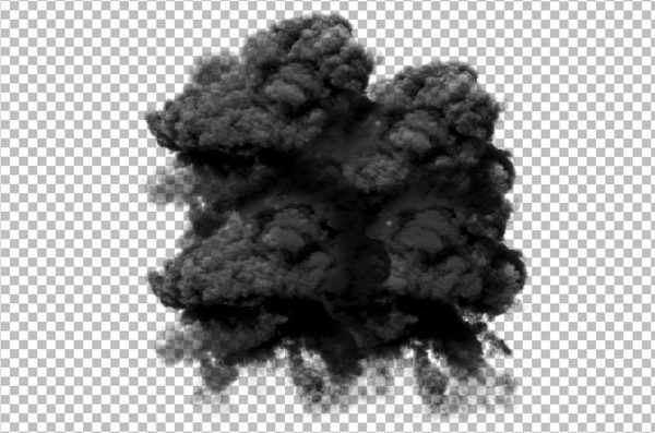 Realistic Dark Smoke Overlay PNG for Photo Editing