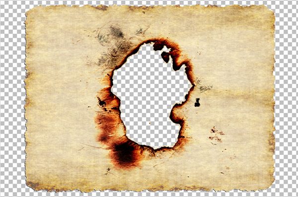 Vintage Burnt Paper PNG – Antique Burned Edge Background