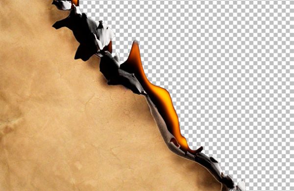 Burning Paper Effect PNG – Fire Burn Transparent Background