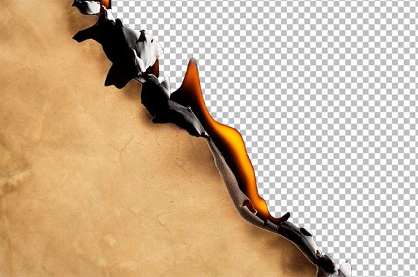 Burning Paper Effect PNG – Fire Burn Transparent Background