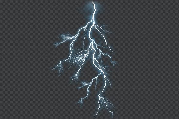 Lightning Effect Overlay PNG – Thunder Lightning Transparent Background