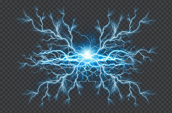Lightning Power Effect PNG – Electric Energy Transparent Background