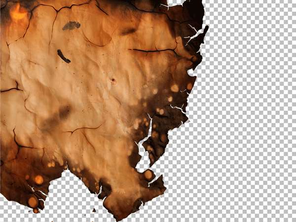 Burnt Paper Scrap PNG Transparent Background
