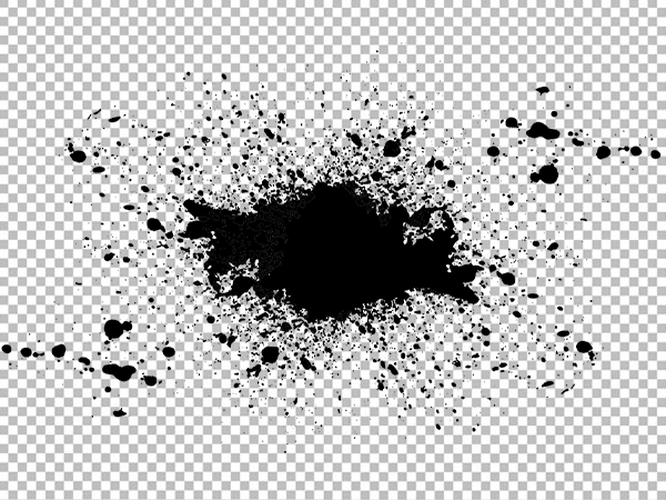 Grunge Black Painting PNG Transparent Background