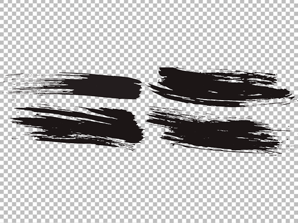 Grunge Ink Brush Texture PNG Transparent Background