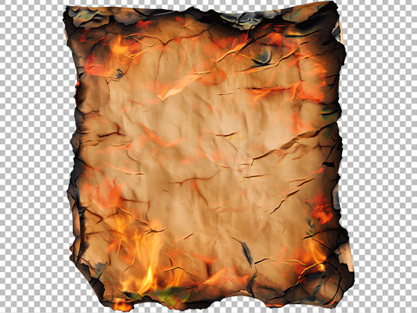 Paper Burn Effect PNG Transparent Background