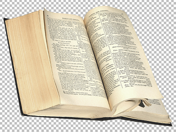 Realistic Open Book with Pages PNG Transparent