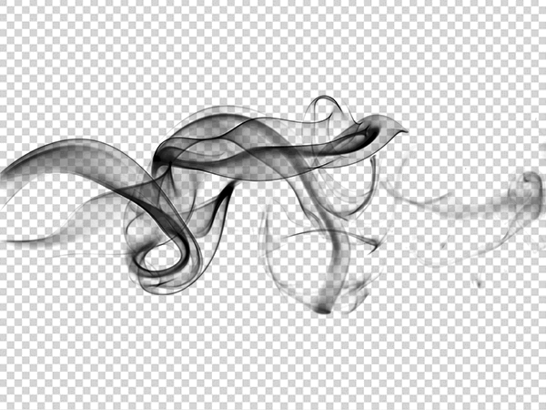 Black Curved Smoke PNG Transparent | Soft Smoke Overlay HD
