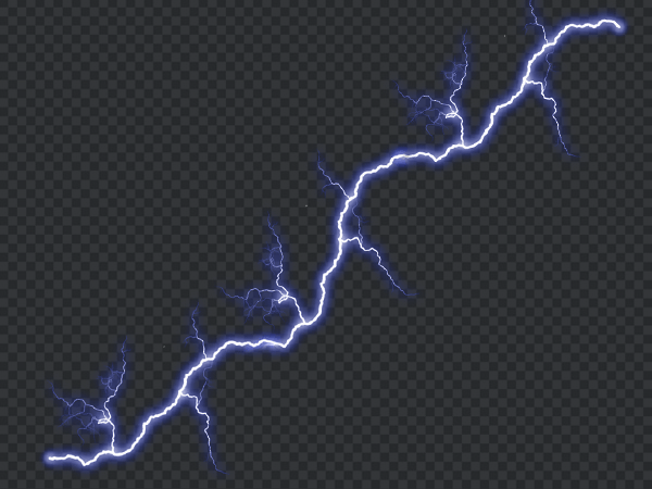 Blue Lightning Flash PNG Transparent Background – Electric Effect HD