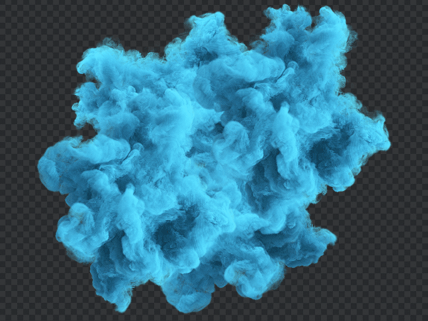 Blue Smoke Burst PNG | Color Smoke Explosion Effect Transparent