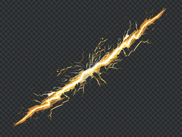 Bright Lightning Bolt PNG Transparent Background HD