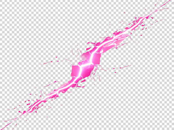 Bright Pink Thunderbolt PNG Transparent Background HD