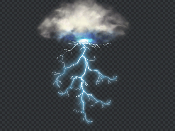 Cloud Lightning PNG HD – Storm Thunderbolt Transparent Background