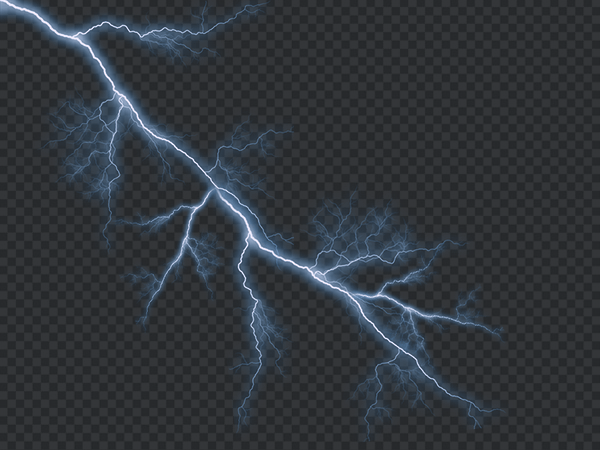 Dark Sky Lightning PNG Transparent Background – Storm Effect HD