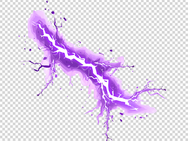 Electric Lightning Energy PNG Illustration – Transparent Glow Effect HD