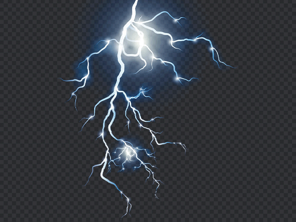 Glowing Electric Bolt PNG Transparent Background – Lightning Effect HD
