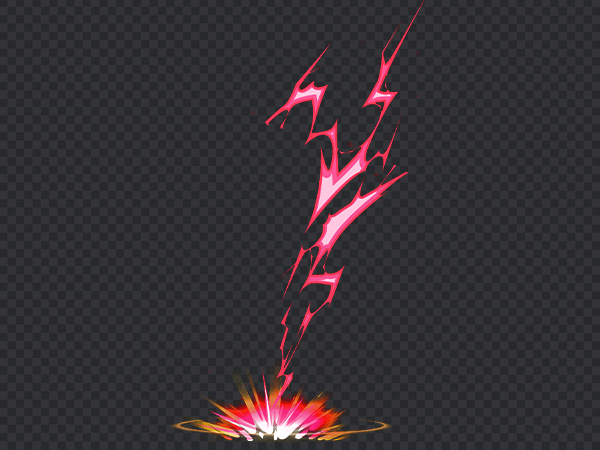 Lightning Bolt Ground Impact PNG – Electric Strike VFX Effect HD