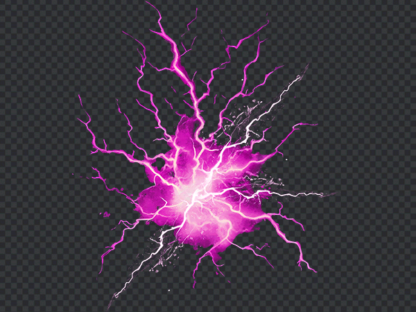 Lightning Spark Illustration PNG Transparent Background HD