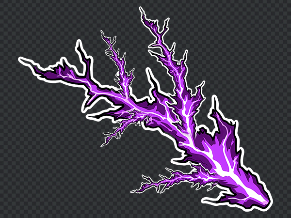 Lightning Strike Illustration PNG HD – Thunderbolt Transparent Background