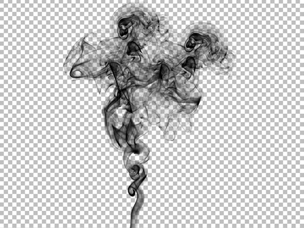 Realistic Black Smoke PNG Transparent Background