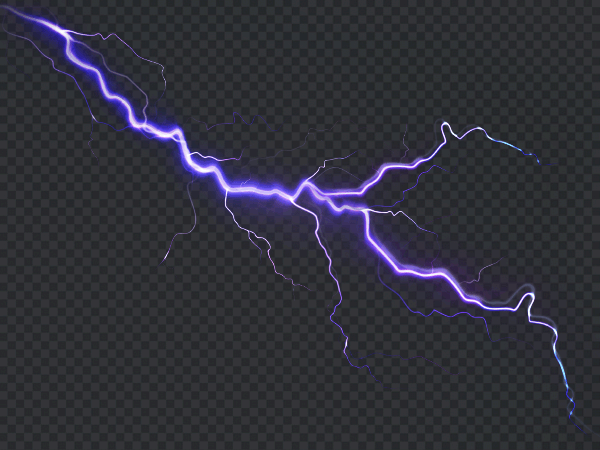 Realistic Purple Lightning PNG Transparent – Electric Bolt HD