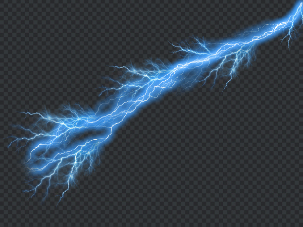 Realistic Thunderbolt Strike PNG Transparent – Lightning Effect HD