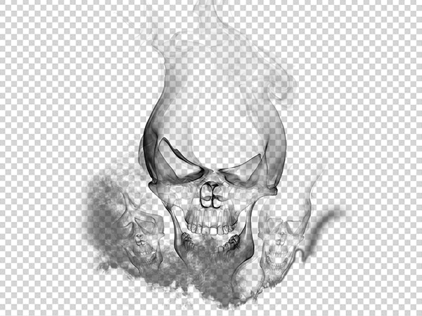 Skull Smoke PNG Transparent Background