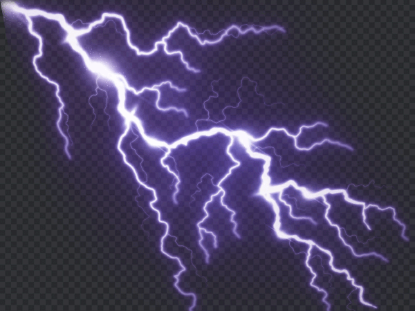 Storm Lightning Glow Effect PNG Transparent Background HD