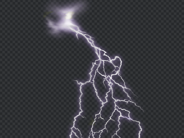 Storm Sky Lightning PNG Transparent Background – Realistic Thunder HD