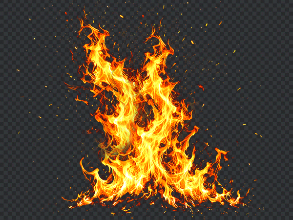 Big Campfire PNG Transparent Background – HD Fire Effect Free Download