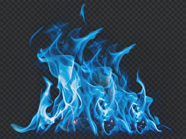 Blue Fire PNG Transparent Background – HD Flame Effect Free Download