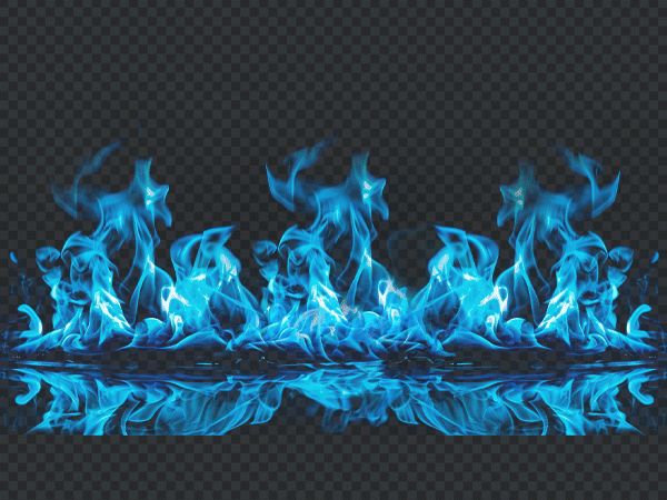 Blue Flame Spread PNG Transparent – Glowing Fire Effect HD Free Download