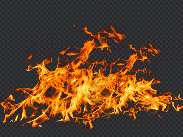 Bright Red Flame Effect PNG Transparent Background – HD Fire Overlay Free Download